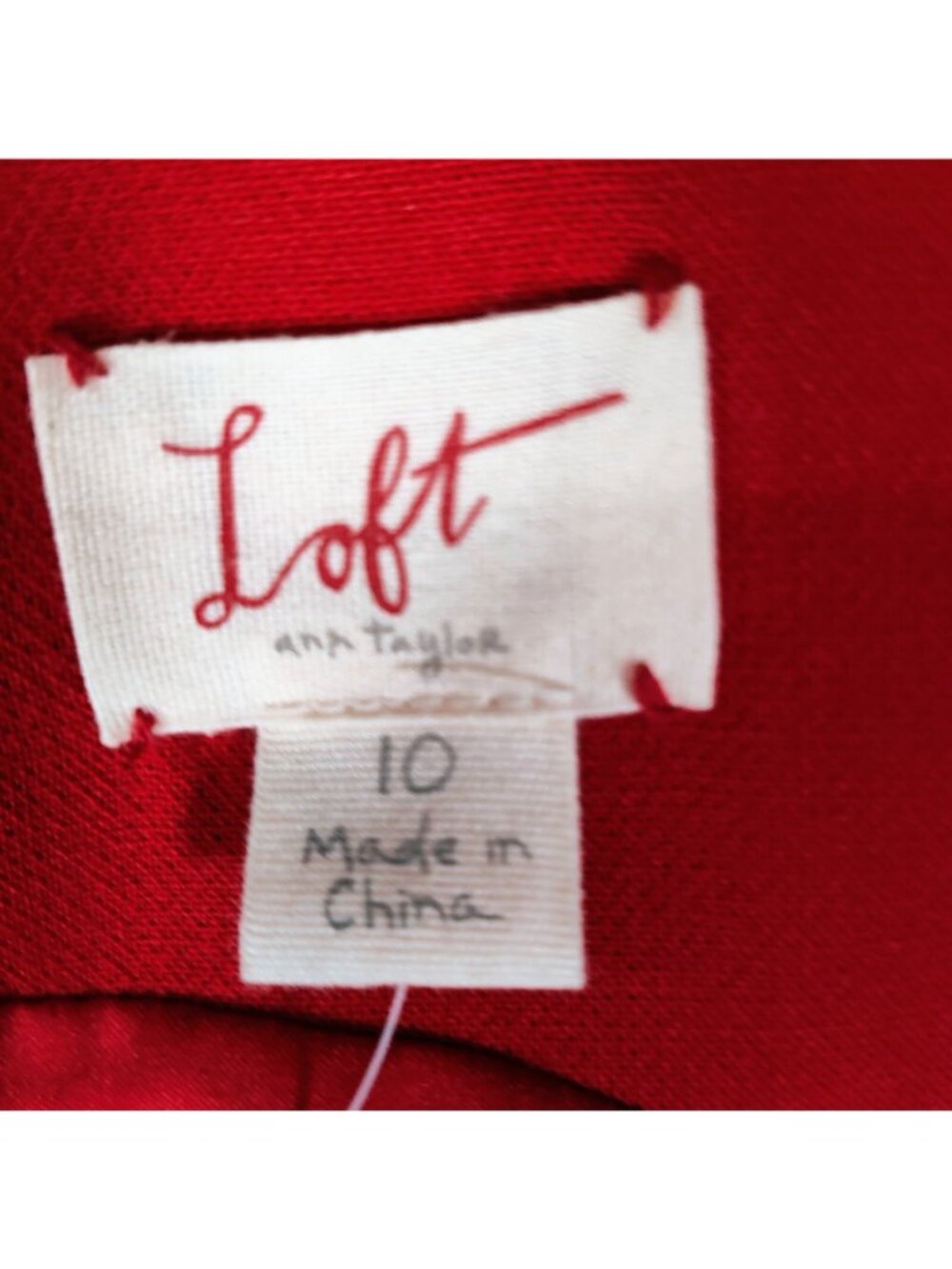 NWT Ann Taylor LOFT Red Pleated Sleeveless Cocktail Party Dress (Size 10) - Picture 11 of 13